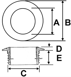 Bujes Plasticos Medidas Dimensiones