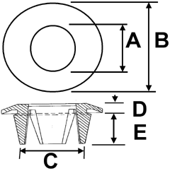 Bujes Plasticos Medidas Dimensiones