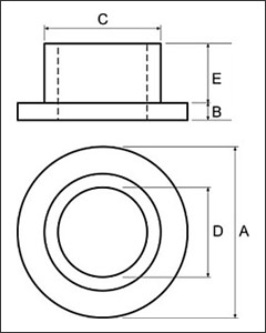 Arandelas de Plastico Medidas Dimensiones