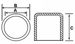 Capuchones Plasticos Medidas Dimensiones