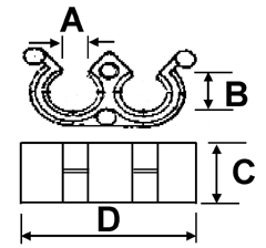Grampas de Plastico Medidas Dimensiones